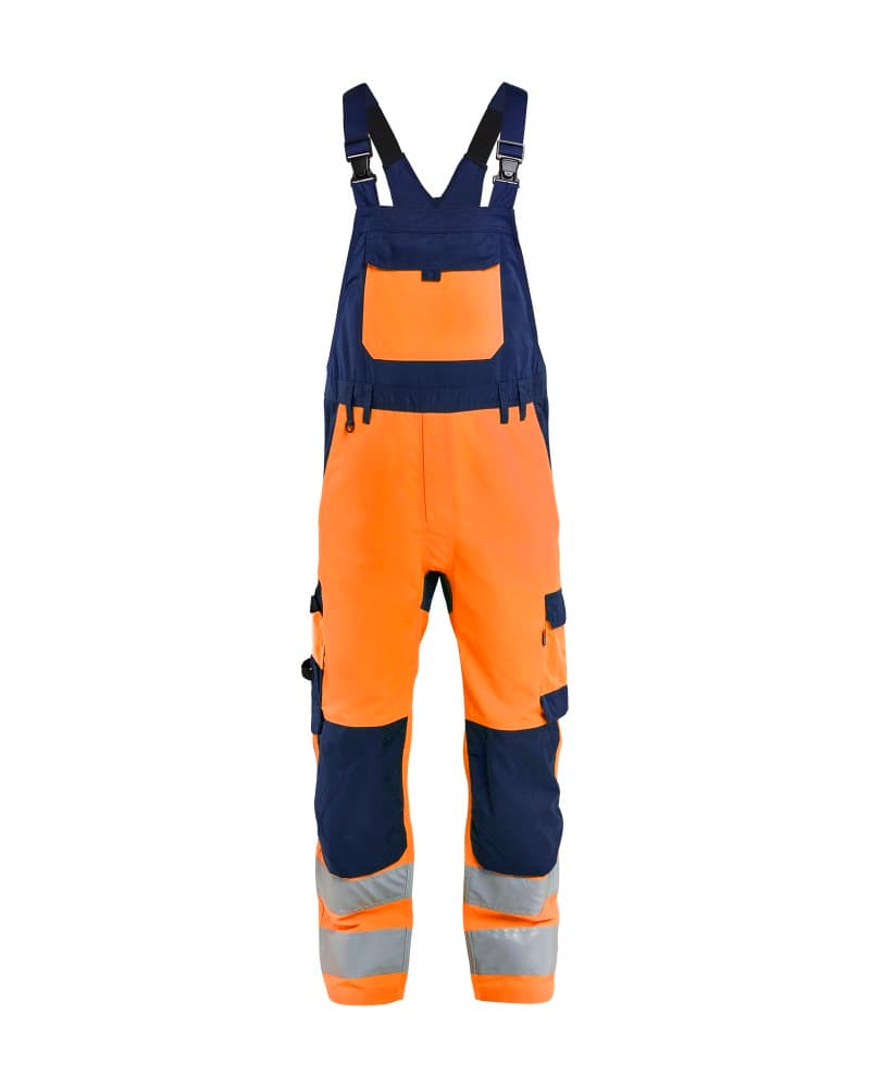 Blåkläder High Vis bretelbroek - High Vis Oranje/Marineblauw (5389)