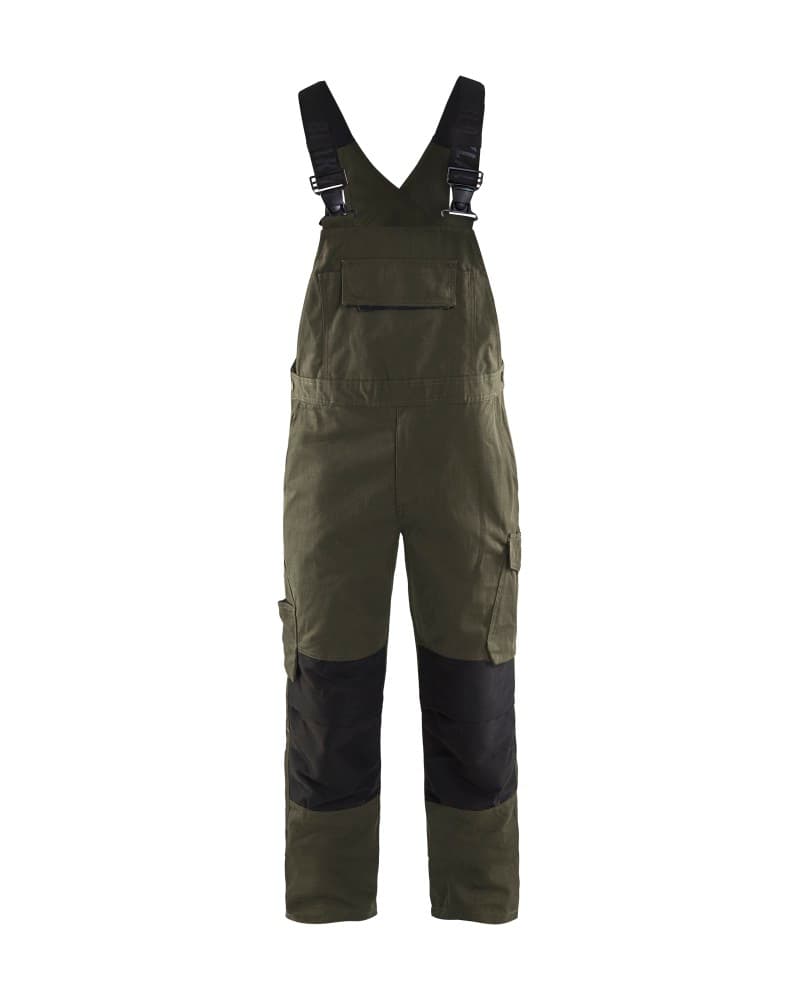 Blåkläder Bretelbroek met stretch - Groen/Zwart (4599)
