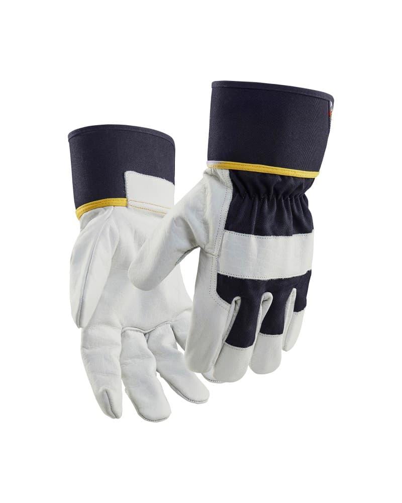 Blåkläder Werkhandschoenen Leder - Donkerblauw/Wit (8610)