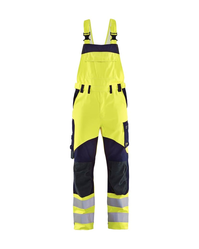 Blåkläder Multinorm bretelbroek - High Vis Geel/Marineblauw (3389)