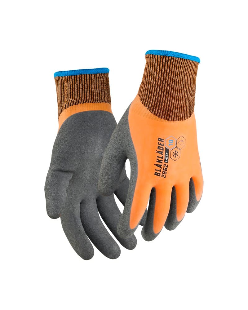 Blåkläder Werkhandschoenen latex-gedipt gevoerd waterdicht - High Vis Oranje (5300)