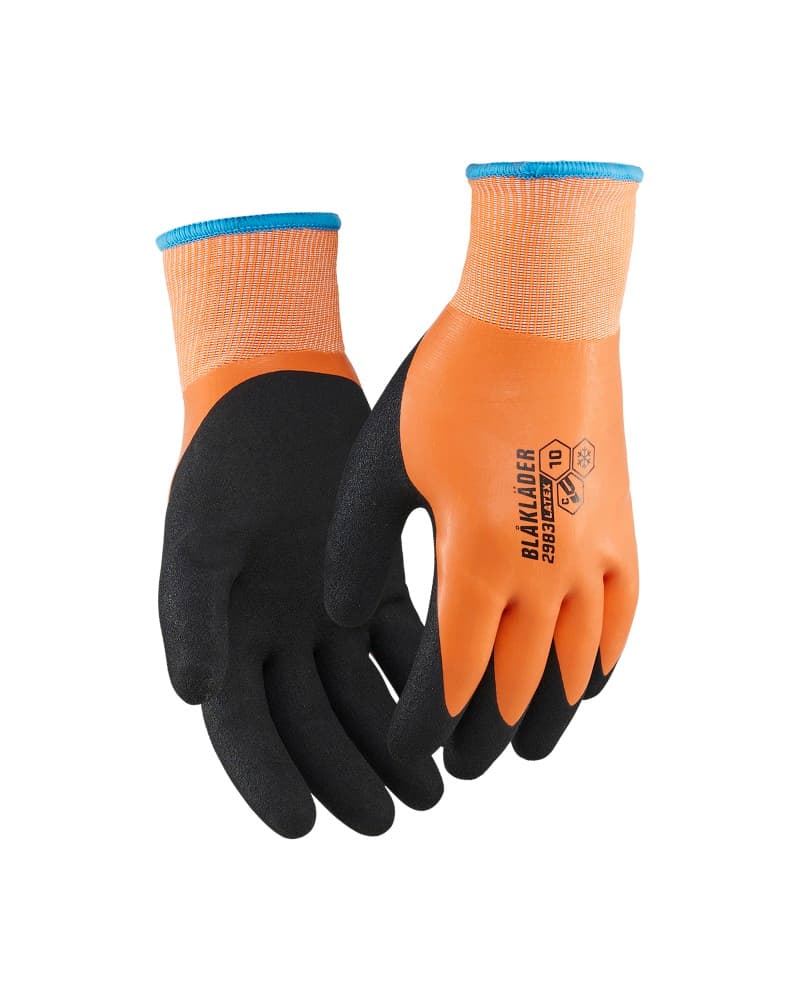 Blåkläder Snijbestendige handschoenen C Latex-gedipt gevoerd waterdicht - High Vis Oranje (5300)