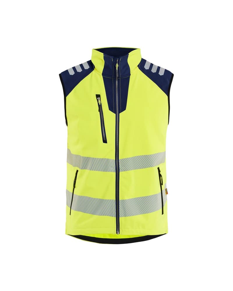 Blåkläder Softshell Bodywarmer High Vis - High Vis Geel/Marineblauw (3389)