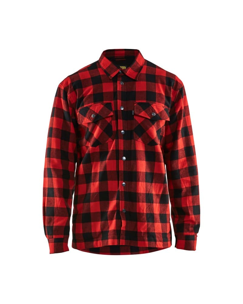 Blåkläder Overhemd flanel gevoerd - Rood/Zwart (5699)