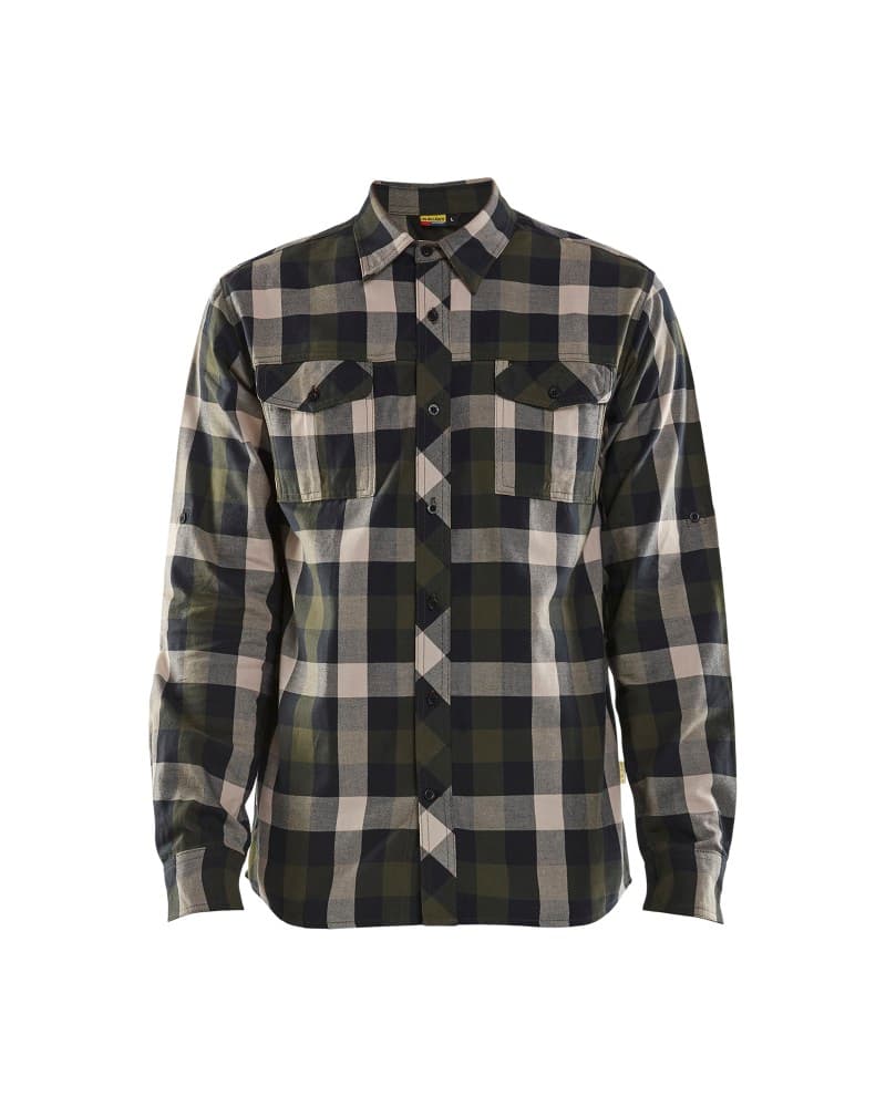 Blåkläder Overhemd flanel - Groen/Zwart (4599)