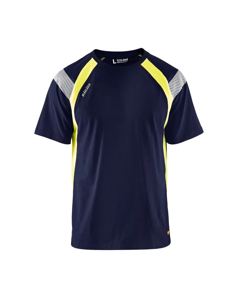 Blåkläder T-shirt Visible - Marine/High Vis Geel (8833)