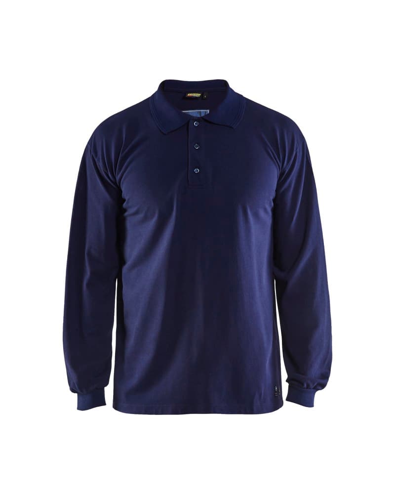 Blåkläder Vlamvertragende Polo Piqué lange mouwen - Marineblauw (8900)