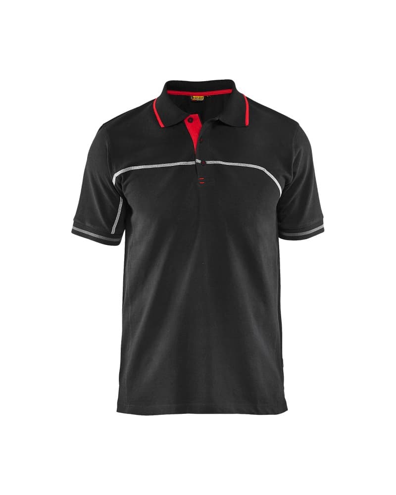 Blåkläder Poloshirt - Zwart/Rood (9956)