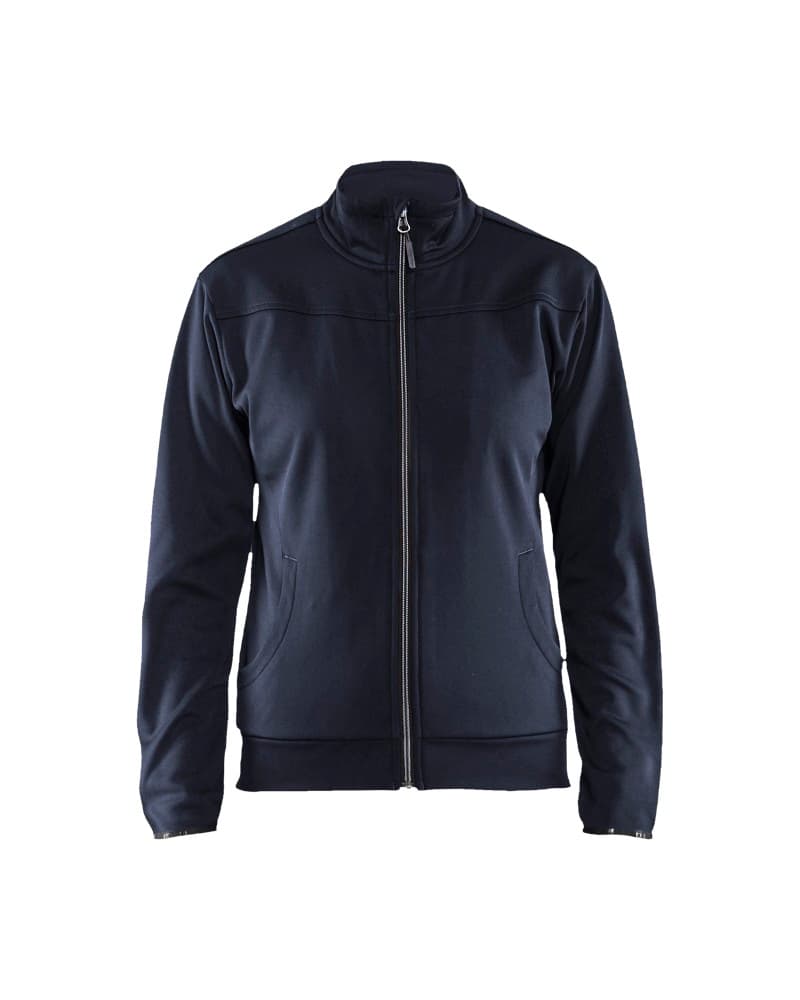 Blåkläder Dames service sweatshirt met rits - Donker marineblauw/Zwart (8699)