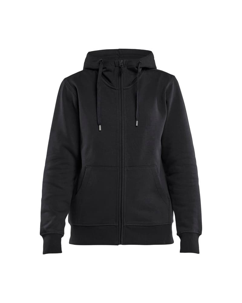 Blåkläder Dames hooded sweatshirt met rits - Zwart (9900)