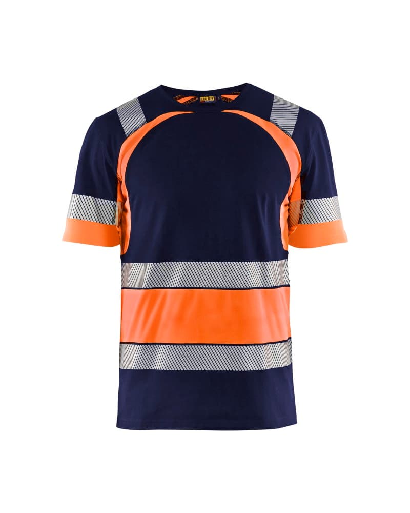 Blåkläder T-shirt High Vis - Marineblauw/Oranje (8853)