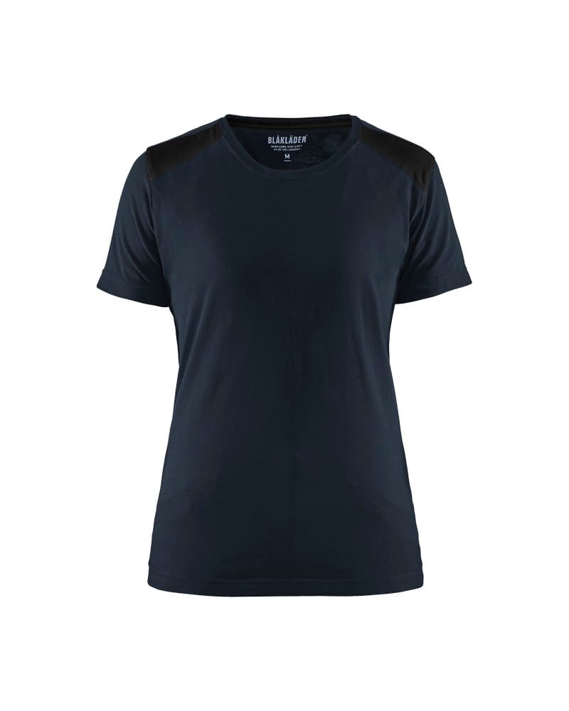 Blåkläder Dames T-shirt bi-colour - Donker marineblauw/Zwart (8699)
