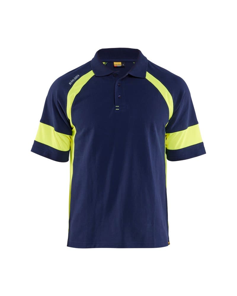 Blåkläder Poloshirt visible - Marine/High Vis Geel (8933)