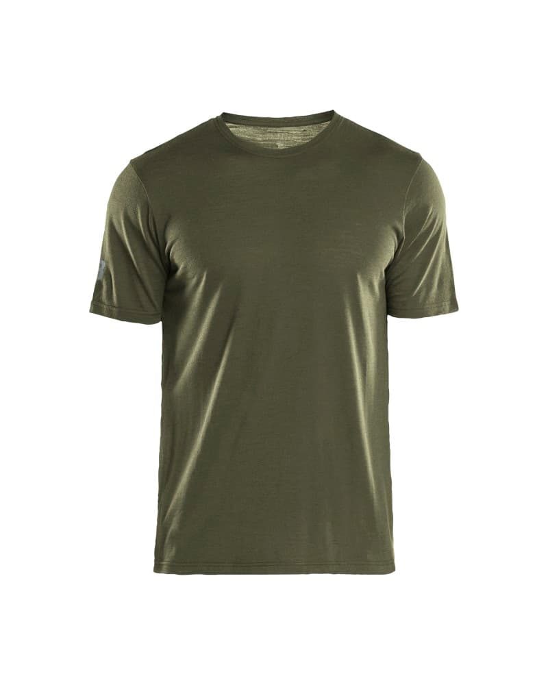 Blåkläder T-shirt merinowol - Donker herfstgroen (4209)
