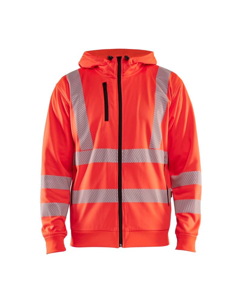 Blåkläder Hooded sweatshirt met rits High Vis - High Vis Rood (5500)