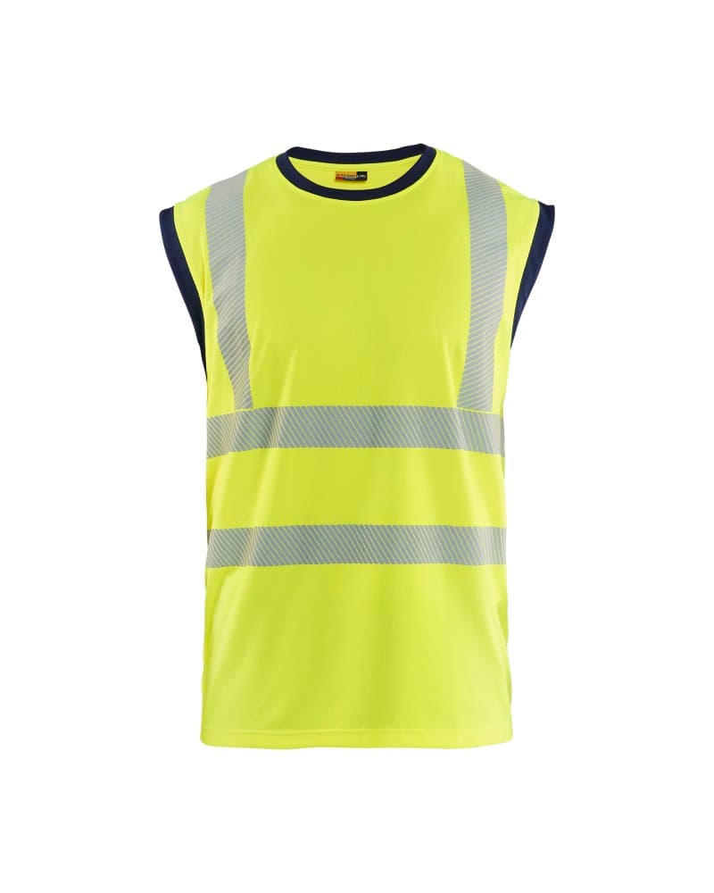Blåkläder Mouwloos onderhemd High Vis - High Vis Geel/Marineblauw (3389)