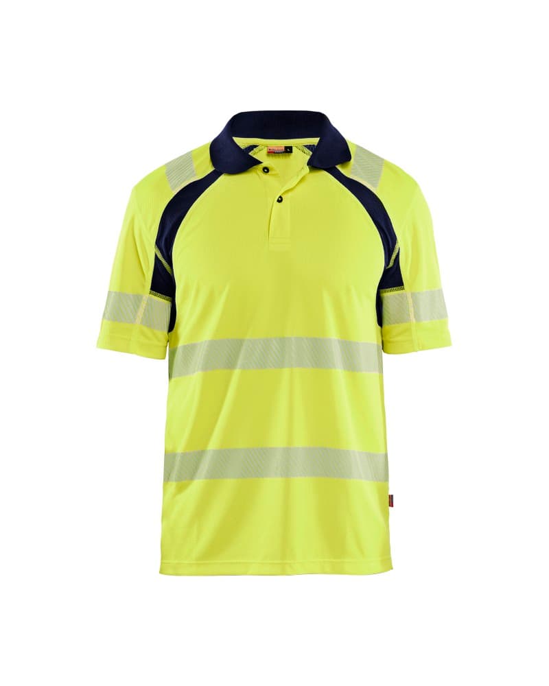 Blåkläder UV-Poloshirt High Vis - High Vis Geel/Marineblauw (3389)