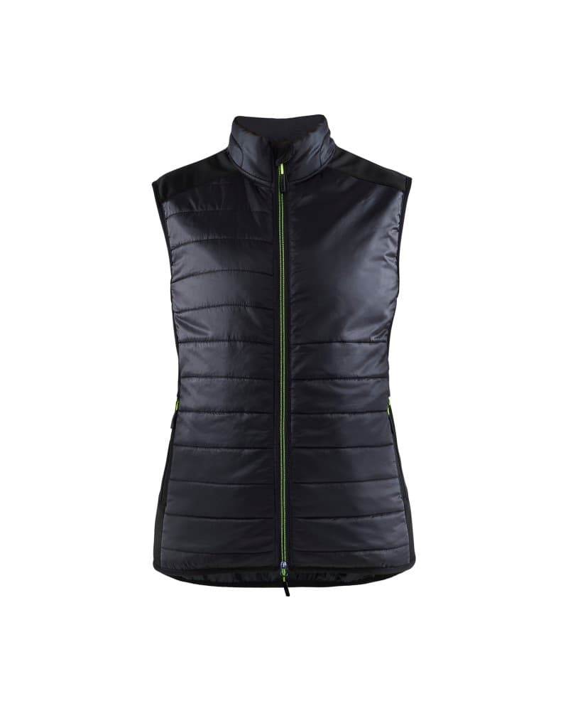 Blåkläder Dames gevoerde bodywarmer - Zwart/High Vis Geel (9933)