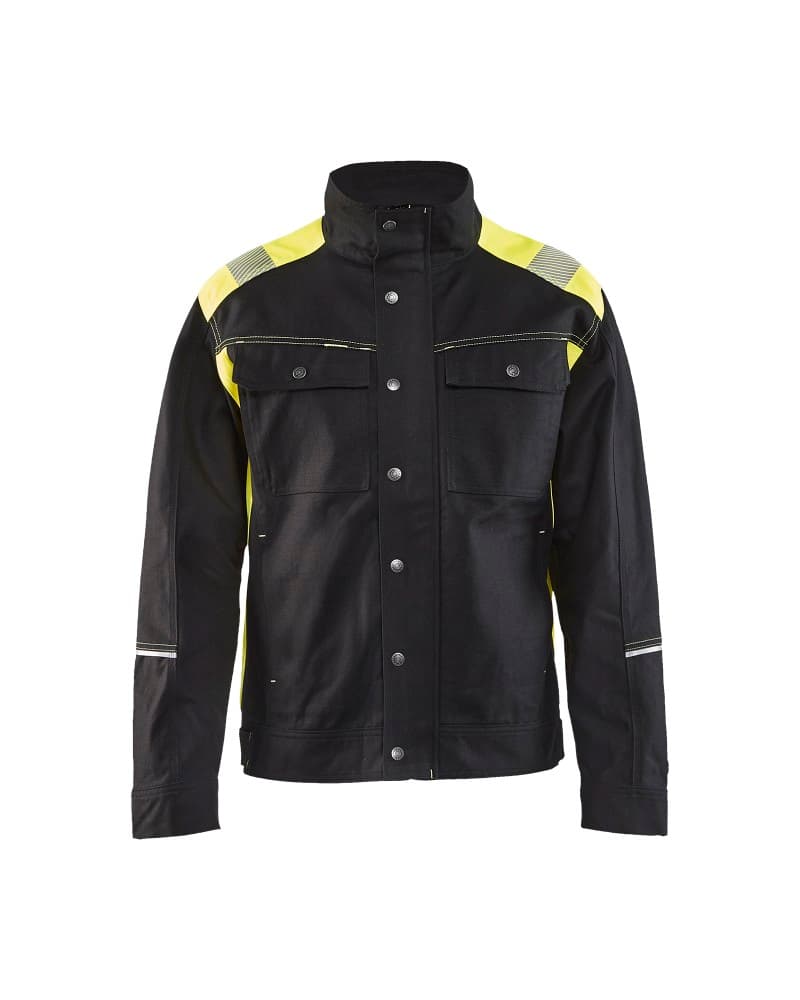 Blåkläder Jack. Ongevoerd Visible - Zwart/High Vis Geel (9933)