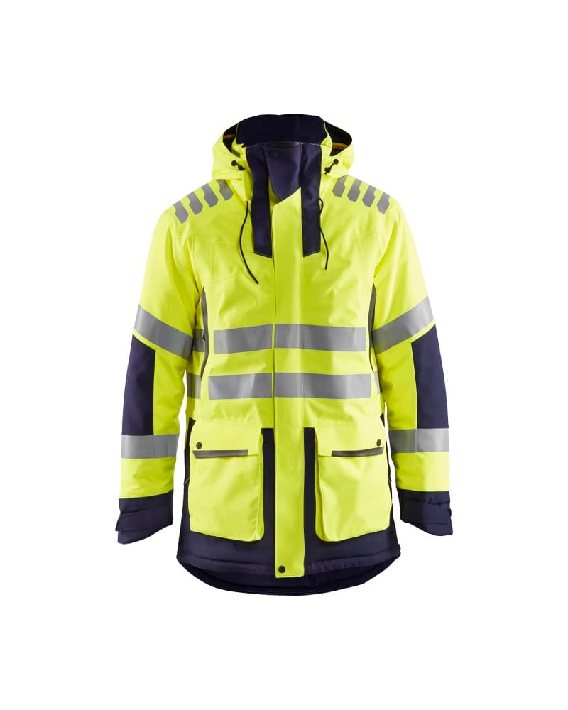 Blåkläder Parka High Vis Evolution - High Vis Geel/Marineblauw (3389)