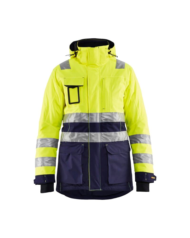 Blåkläder Dames winterparka High Vis - High Vis Geel/Marineblauw (3389)