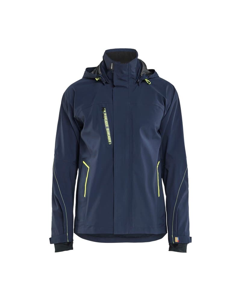 Blåkläder Shell Jack Stretch - Donker marineblauw/High Vis Geel (8633)