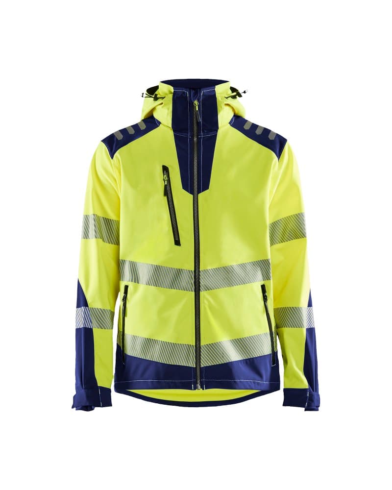 Blåkläder Softshell jack High Vis - High Vis Geel/Marineblauw (3389)