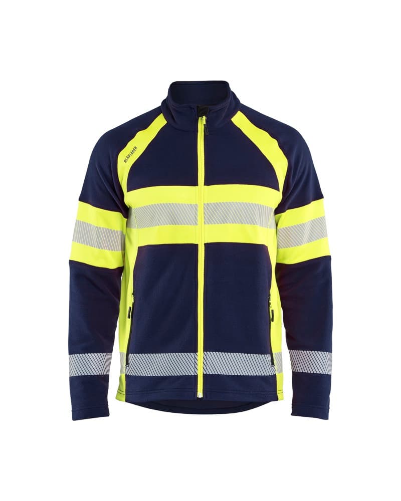 Blåkläder Microfleecevest High Vis - Marine/High Vis Geel (8933)