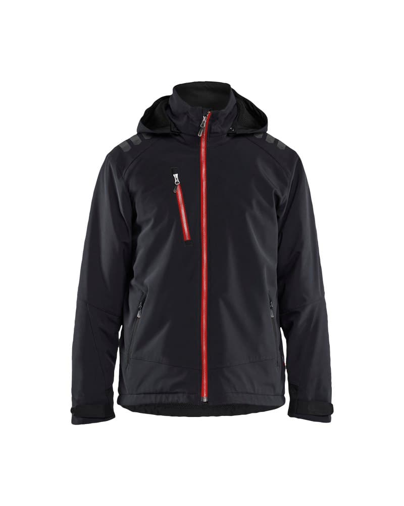 Blåkläder Lichtgewicht softshell jack gevoerd - Zwart/Rood (9956)