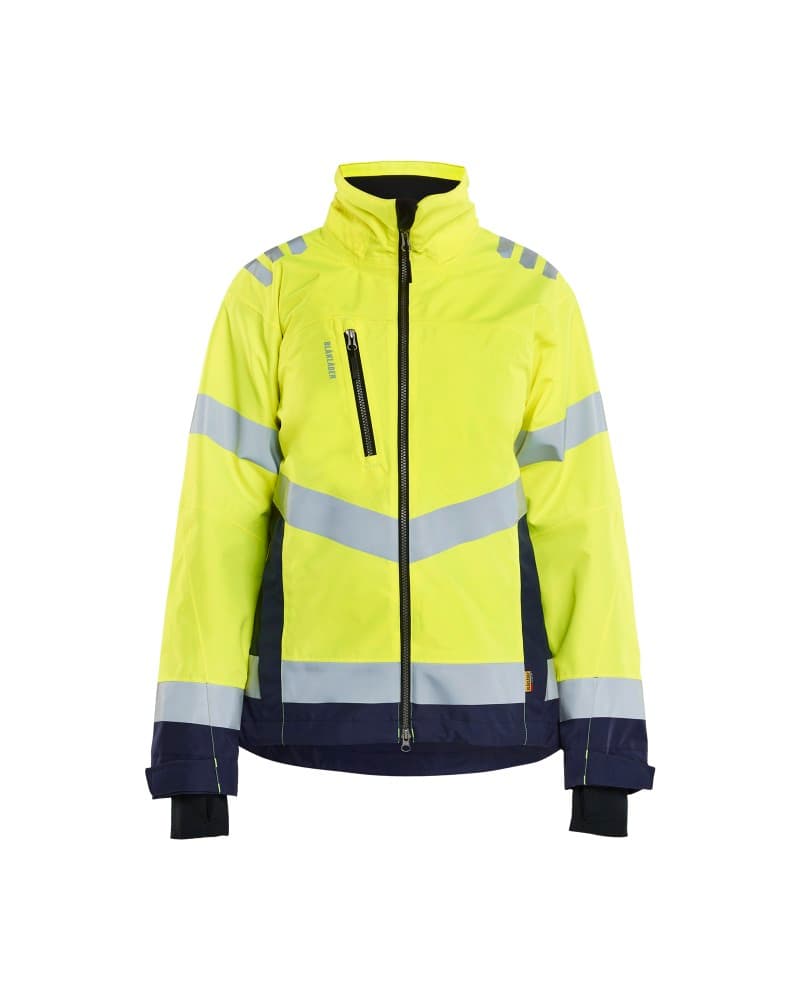 Blåkläder Dames Shell Jack High Vis - High Vis Geel/Marineblauw (3389)