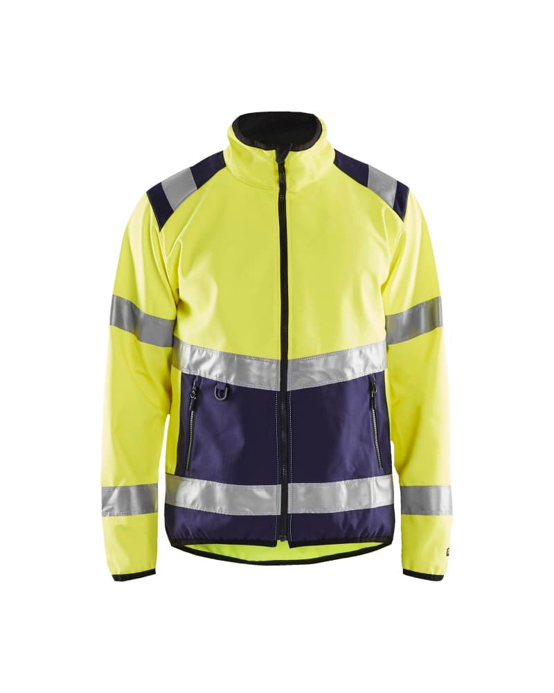 Blåkläder Softshell jack High Vis - High Vis Geel/Marineblauw (3389)