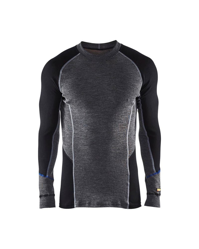 Blåkläder Onderhemd merinowol WARM - Medium grijs/Zwart (9699)