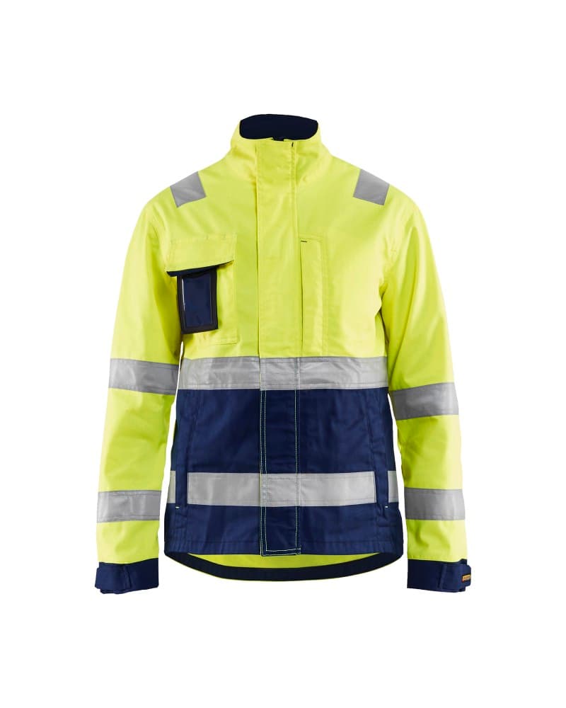 Blåkläder Dames jack High Vis - High Vis Geel/Marineblauw (3389)