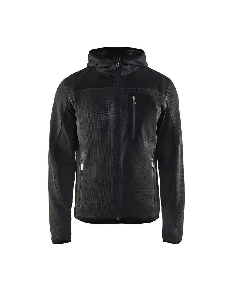 Blåkläder Gebreid vest met softshell - Donkergrijs/Zwart (9799)