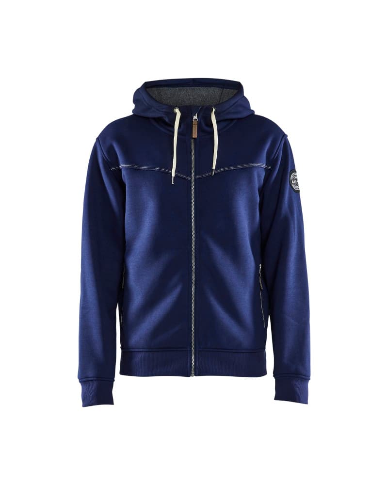 Blåkläder Hooded sweatshirt met rits gevoerd - Marineblauw (8900)