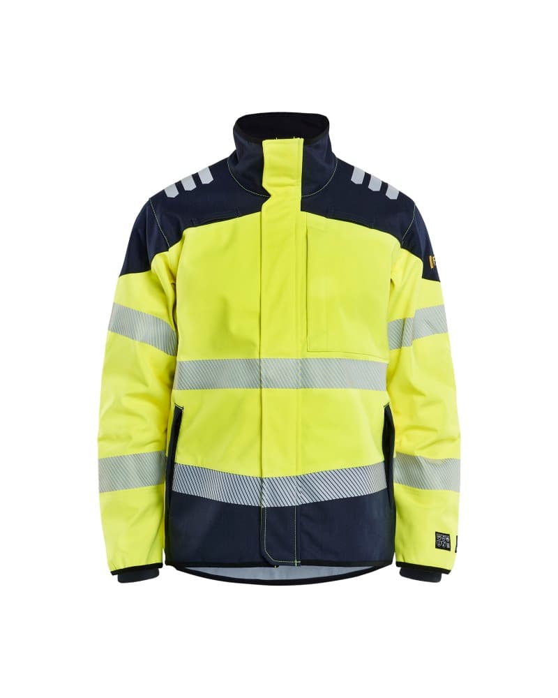 Blåkläder APC 2 Multinorm softshell jack - High Vis Geel/Marineblauw (3389)