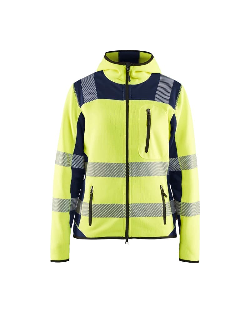 Blåkläder Dames gebreid vest High Vis - High Vis Geel/Marineblauw (3389)