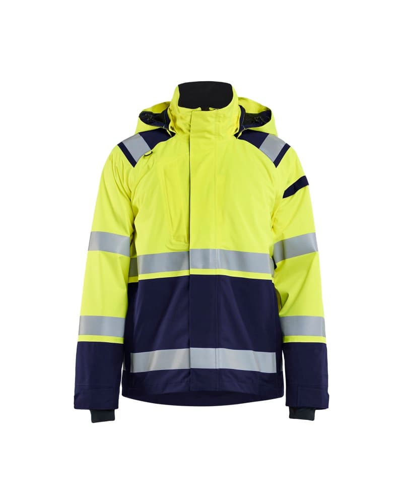 Blåkläder Shell jack High Vis - High Vis Geel/Marineblauw (3389)