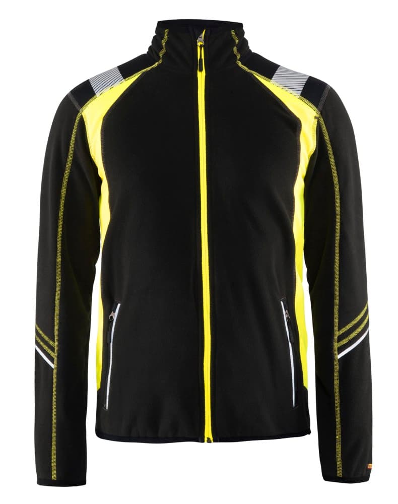 Blåkläder Microfleecevest Visible - Zwart/High Vis Geel (9933)