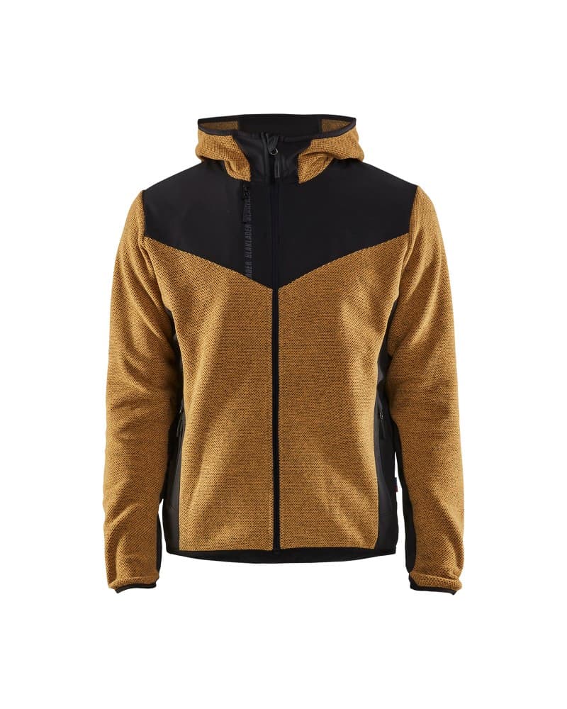 Blåkläder Gebreid jack met softshell - Honinggoud/Zwart (3799)