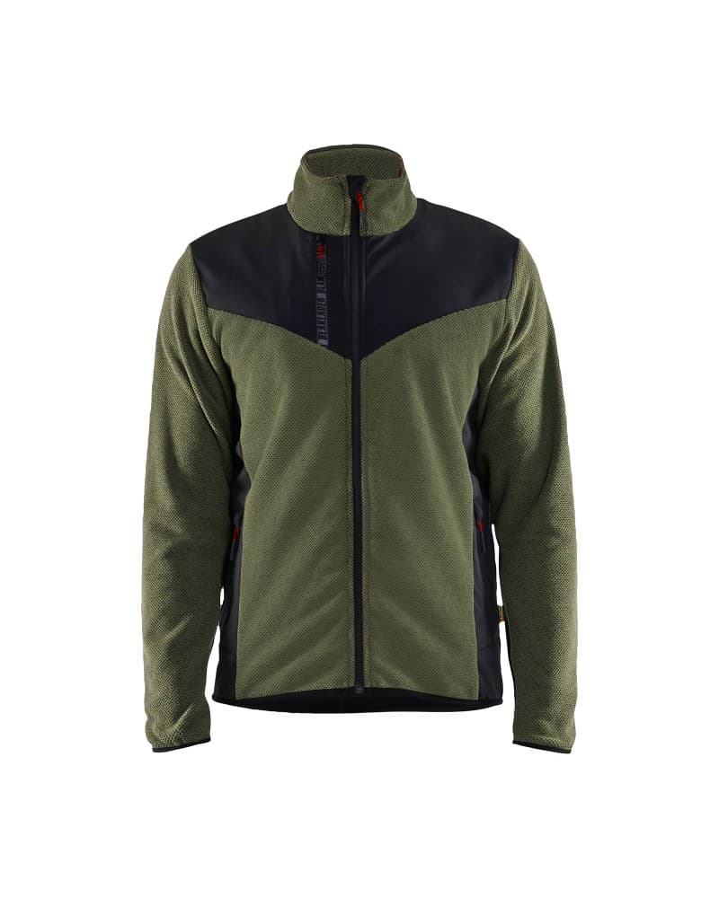 Blåkläder Gebreid vest met softshell - Herfstgroen/Zwart (4199)
