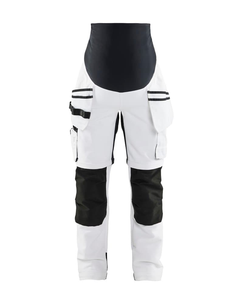 Blåkläder Schilders Zwangerschapsbroek Zip-Off - Wit/zwart (1099)