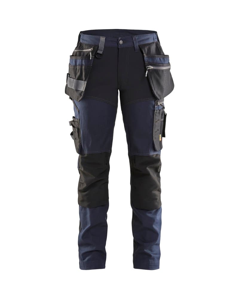 Blåkläder Dames werkbroek met stretch en gereedschapszakken - Donker marineblauw/Zwart (8699)