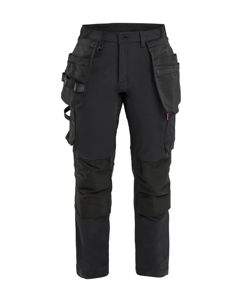 Blåkläder Dames Werkbroek 4-weg Stretch met afneembare gereedschapszakken - Donker marineblauw/Zwart (8699)
