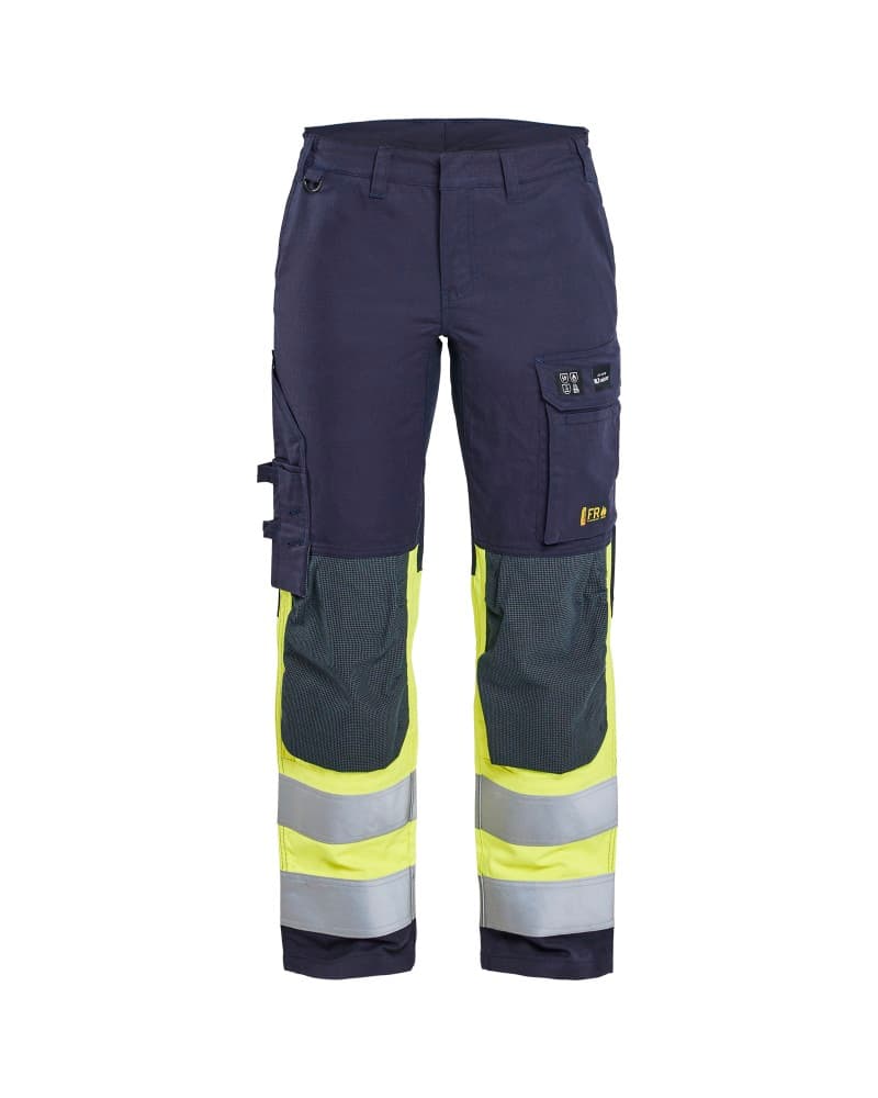 Blåkläder Dames Multinorm werkbroek stretch - Marine/High Vis Geel (8933)