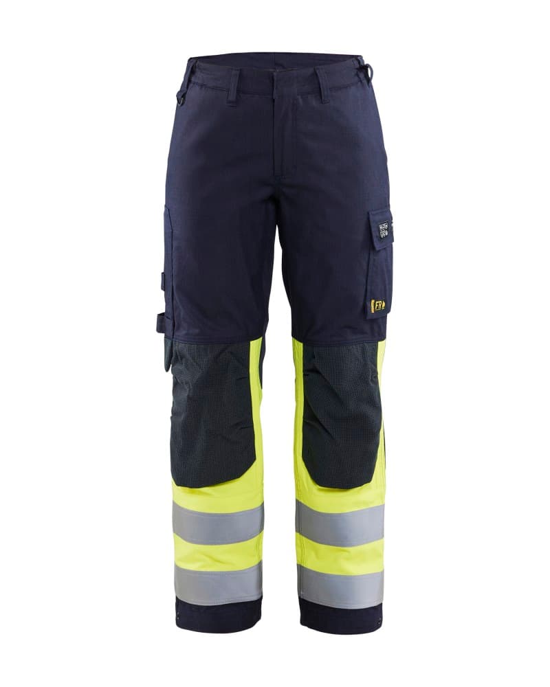 Blåkläder Dames Multinorm werkbroek - Marine/High Vis Geel (8933)