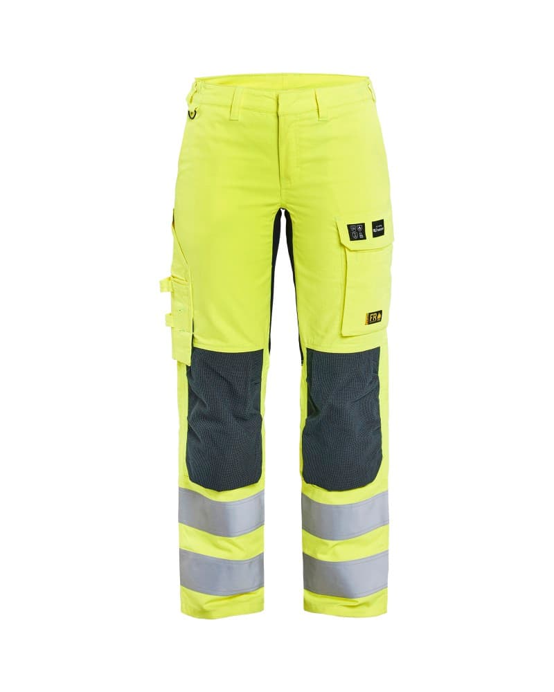 Blåkläder Dames Multinorm werkbroek stretch - High Vis Geel/Marineblauw (3389)