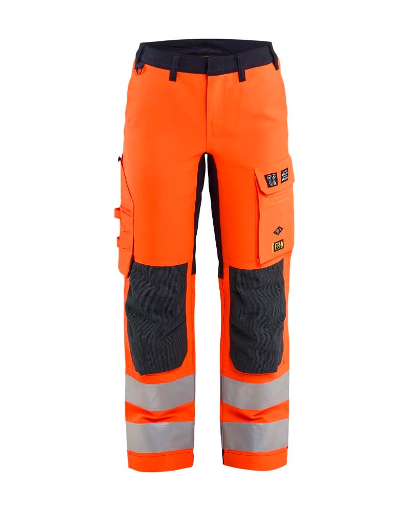 Blåkläder Dames Multinorm werkbroek stretch - High Vis Oranje/Marineblauw (5389)