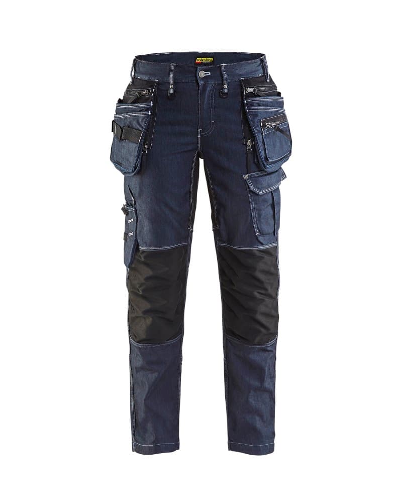Blåkläder Dames Werkbroek denim stretch X1900 - Marineblauw/Zwart (8999)