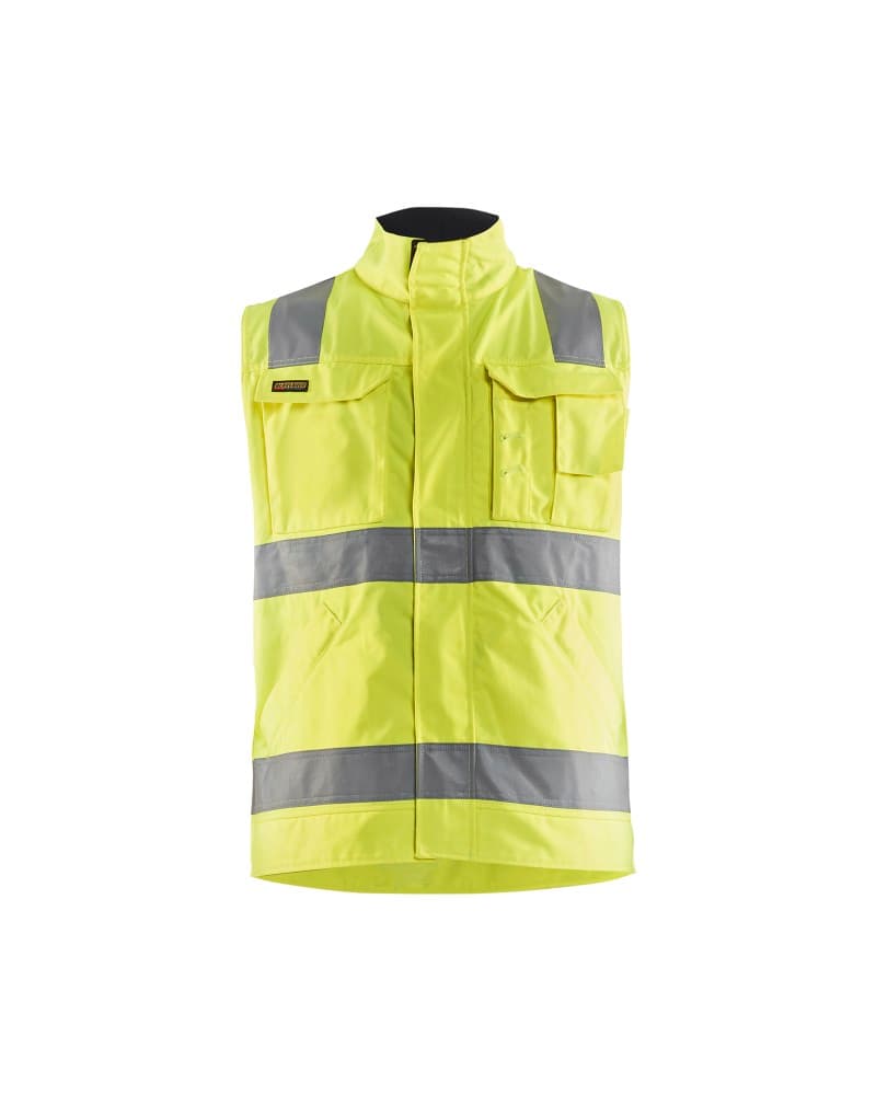 Blåkläder Werkvest. Ongevoerd High Vis - High Vis Geel/Marineblauw (3389)